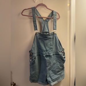 Overall Jean Shorts